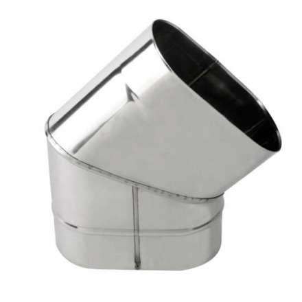 Колено овал. сечения (Отвод) 45 из нерж. ст. 430-0,8 мм, вертикаль. купить в Молодечно