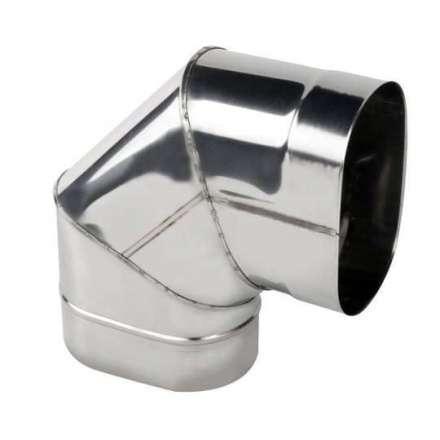 Колено овал. сечения (Отвод) 90 из нерж. ст. 430-1,0 мм, вертикаль. купить в Молодечно