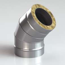 Сэндвич-Колено (Отвод) 45 из нерж. ст. 304-430-0,5-0,5 мм,  утеп. 30 мм купить в Молодечно