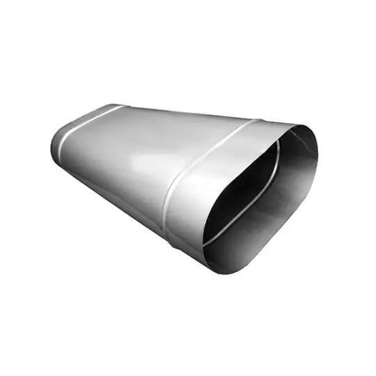 Труба овал. сечения (вставка) L-250 мм из нерж. ст. 304-0,8 мм купить в Молодечно