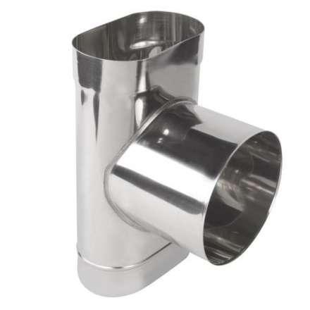 Тройник овальный 90 из нерж. ст. 304-0,8 мм купить в Молодечно