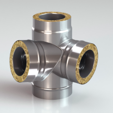 Сэндвич-четверник 90 AISI 304/430-0.5, изол. 50 мм купить в Молодечно