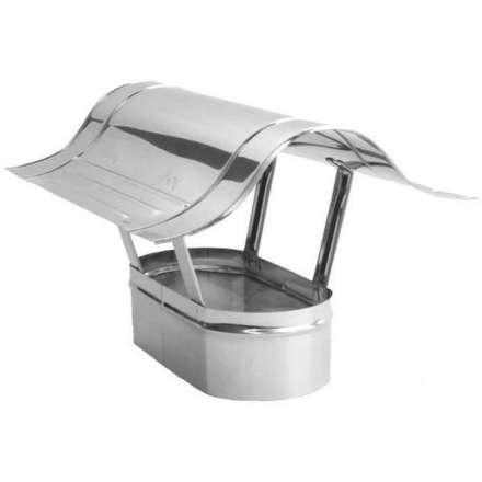 Зонт овальный для дымохода из нерж. ст. 304-0,5 мм купить в Молодечно