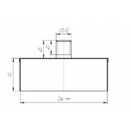 Заглушка с конденсатоотводом КПД ЧЕРНЫЙ в Молодечно