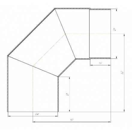 Отвод 90° КПД ЧЕРНЫЙ в Молодечно