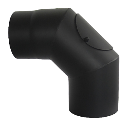 Отвод 90° с ревизией КПД ЧЕРНЫЙ купить в Молодечно