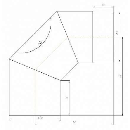 Отвод 90° с ревизией КПД ЧЕРНЫЙ в Молодечно