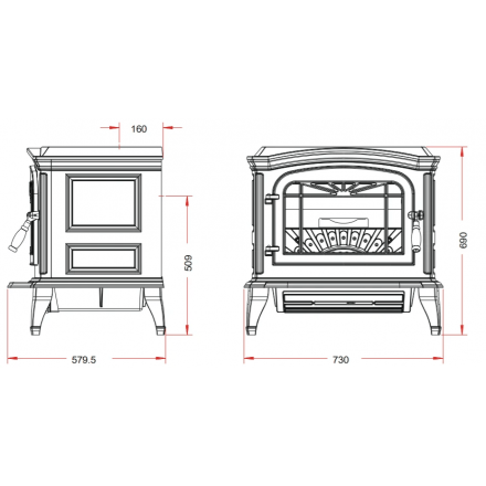 Купить Печь-камин Invicta Bradford белая эмаль в интерьере чугунная в Молодечно в Молодечно