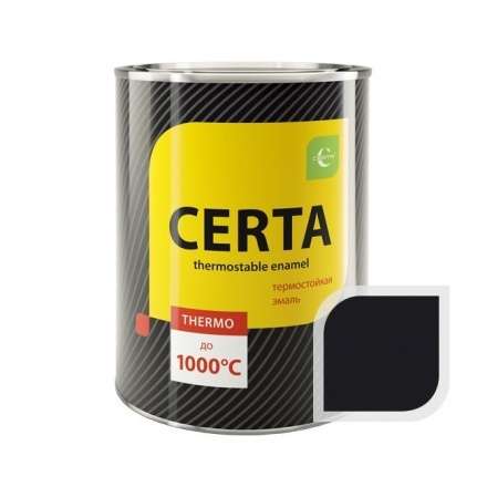 Термостойкая краска CERTA чёрная 0,8 кг в Молодечно