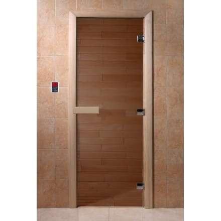 Дверь для бани Doorwood Теплый день 1700x700 (стекло 8 мм, 3 петли) купить в Молодечно