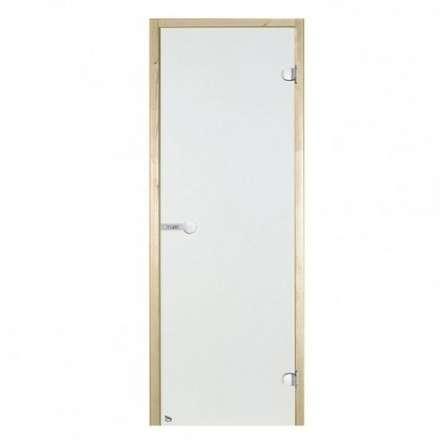 Дверь для бани стеклянная Harvia 7/19 коробка сосна, прозрачная в Молодечно