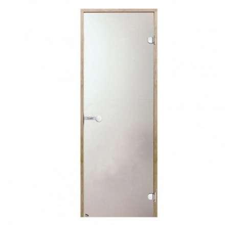 Дверь для бани стеклянная Harvia 7/19 коробка ольха, сатин в Молодечно