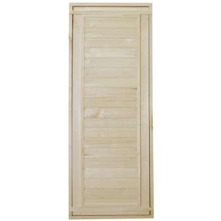 Дверь для бани ComfortProm 800x1900 осина деревянная глухая с фольгой в Молодечно