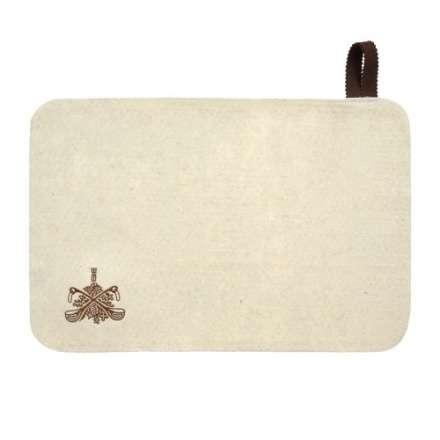 Коврик белый с вышитым логотипом, войлок 100%, 41416 купить в Молодечно