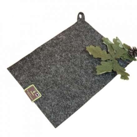 Коврик для бани и сауны, 30 х 40 см, войлок серый Б42030 купить в Молодечно
