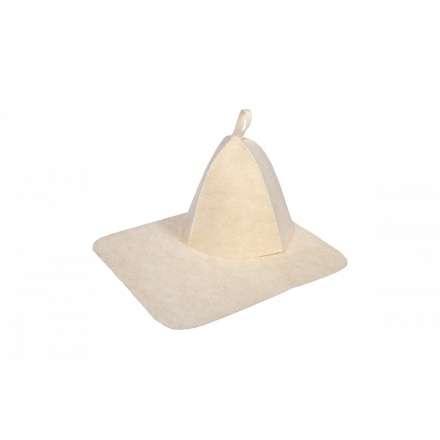 Набор из двух предметов (Шапка, коврик) белый 41217 в Молодечно