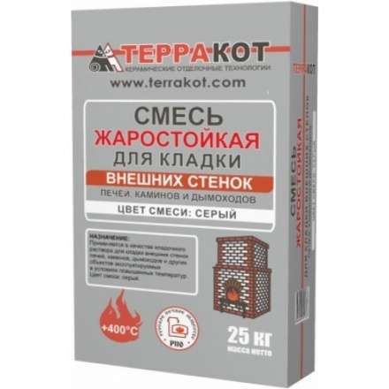 Смесь жаростойкая для кладки внешних стенок печей 25кг в Молодечно