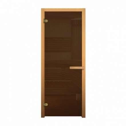 Стеклянная дверь для бани Fireway бронза 1900*700 (стекло 8 мм, 2 петли) купить в Молодечно