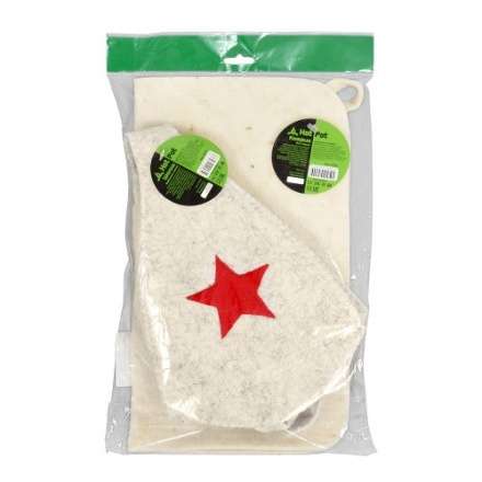 Набор из двух предметов (Шапка Будёновка белая, коврик) 41128 в Молодечно