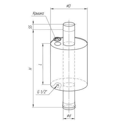 Бак Ferrum Комфорт круглый на трубе 45 л в Молодечно