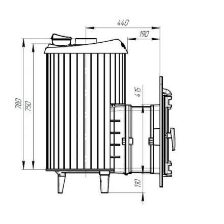 Печь банная ProMetall Атмосфера L в ламелях Окаменевшее дерево в Молодечно