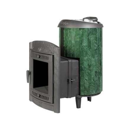 Печь банная ProMetall Атмосфера L+ в ламелях Верде Гватемала наборный рисунок Амазонка бай фото в Молодечно