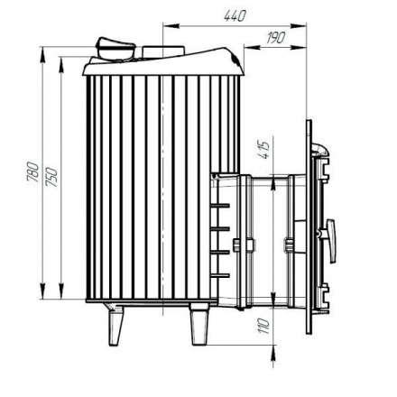 Печь банная ProMetall Атмосфера L+ в ламелях Жадеит наборный рисунок в Молодечно