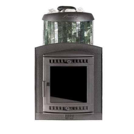 Печь банная ProMetall Атмосфера XL+ в ламелях из натурального камня Змеевик в Молодечно