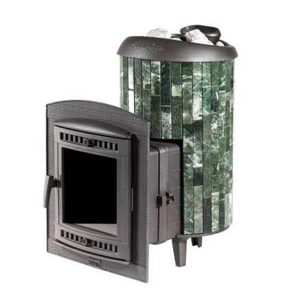 Печь банная ProMetall Атмосфера XL+ в ламелях из натурального камня Змеевик Амазонка бай фото в Молодечно