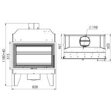 Топка каминная Мета-Бел ТКТ 10.0-05 (в модификации Аврора С) в Молодечно