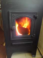 Недорогая печь-камин со стеклом ЭТНА (ДТ-4С) ? 115 мм для дома и дачи Амазонка бай фото в Молодечно