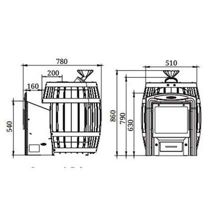 Печь для бани Термофор Саяны II Carbon Витра ЗК в Молодечно