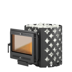 Чугунная печь для бани ЭТНА 24 (Панорама) "М" Амазонка бай фото в Молодечно