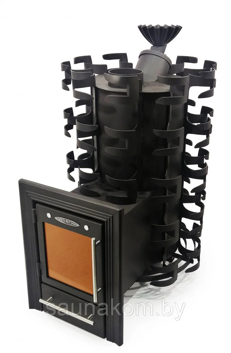 Печь для бани Семирамида Inox Люмина антрацит Амазонка бай фото в Молодечно