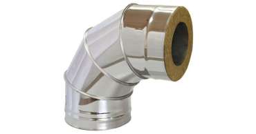 Сэндвич-колено Нерж+Нерж (AISI 430/0,8мм) 90* 4 секции купить в Молодечно