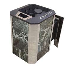 Печь Пегас 16 панорама в камне змеевик в Молодечно