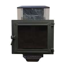 Печь Пегас 16 панорама в камне змеевик в Молодечно