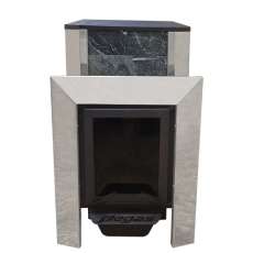 Печь Пегас 16 нерж со стеклом в камне змеевик в Молодечно