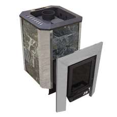 Печь Пегас 16 нерж со стеклом в камне змеевик купить в Молодечно