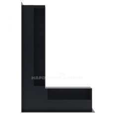 Решетка люфт угловая левая 547х766х90 (черная) в Молодечно