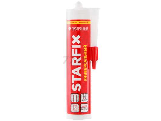 Герметик универсальный STARFIX прозрачный в Молодечно