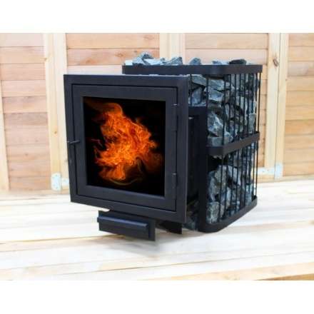 Печь банная ComfortProm СТАЛЬ 8 мм панорама 16 м3 в Молодечно