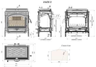 Печь-камин FireWay Jazz II на дровах в Молодечно