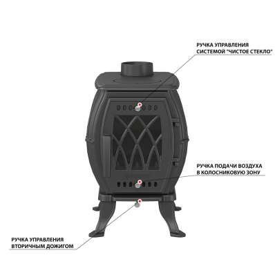 Печь-камин Везувий ВХ-05 Антрацит в Молодечно