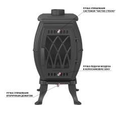 Печь-камин Везувий ВХ-09 Антрацит в Молодечно