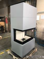 Камин Родос 800 ЧЕРНЫЙ шамот белый в Молодечно