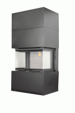 Камин Родос 800 ЧЕРНЫЙ шамот белый в Молодечно