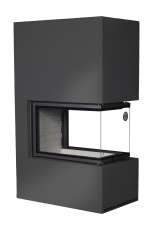 Камин Родос 900 ЧЕРНЫЙ, шамот белый в Молодечно