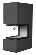 Камин Родос 900 ЧЕРНЫЙ, шамот белый в Молодечно