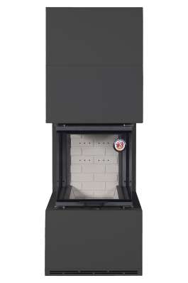 Камин Родос 900 ЧЕРНЫЙ, шамот белый в Молодечно